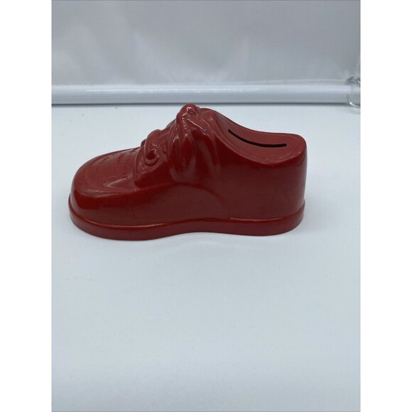 Poll Parrot Shoes Red Plastic Advertising Shoe Bank Vintage Lot of 2 Two - Picture 10 of 13
